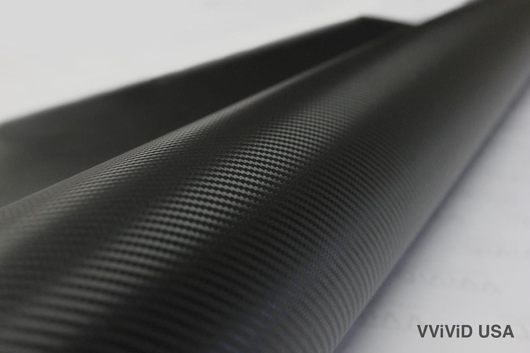 VVIVID® XPO Black Carbon Fiber Car Wrap Vinyl Roll with Air Release Technology (1.5ft x 5ft)