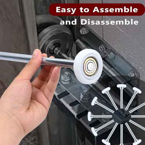 10 Pack 9" Stem 2" 13 Ball Nylon Commercial Grade Garage Door Roller, Quiet/Durable and High Load, Use 6200ZZ Double Seals Precision Bearings