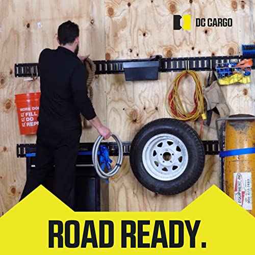 DC Cargo - Extended Flat J Hook E Track Ladder Hooks (4 Pack) - Shed, Garage Wall Hanger Accessories - Storage Hangers for Ladders, Large Tools & Equipment - Heavy Duty Organize Holder Mount
