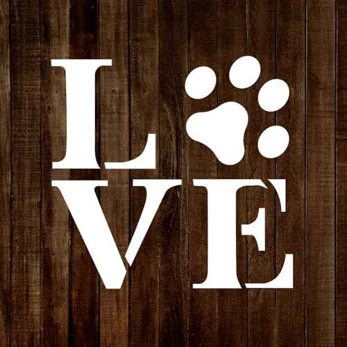MAGJUCHE Trail of Dog Prints Stencil 6 Inches, Reusable Cat Prints Stencil for Painting DIY Crafts Decor
