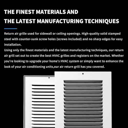 20x25 Air Return Grille(Duct Opening Size),Air Return Vent Cover,Flat Vent Cover,Rejillas De Aire Acondicionado para Casa,Return Air Grilles,Outer Dimensions:21.75"Wx26.75"H(20"Wx25"H, Duct Opening)