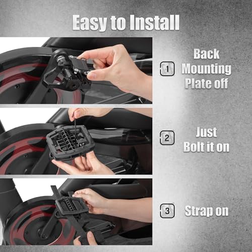 CyclingDeal Strap-in Platform Pedals - Compatible with Peloton Pedals for Peloton Bike & Bike + Anti-Skid Grips Peloton Pedal Converter Peloton Accessories - Ride with Sneakers