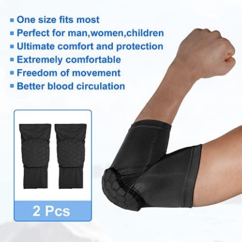 VOCOSTE 2pcs Elbow Brace, Compression Support Sleeve for Joint, Elbow Pad Sleeve for Women Men, Black, M Size