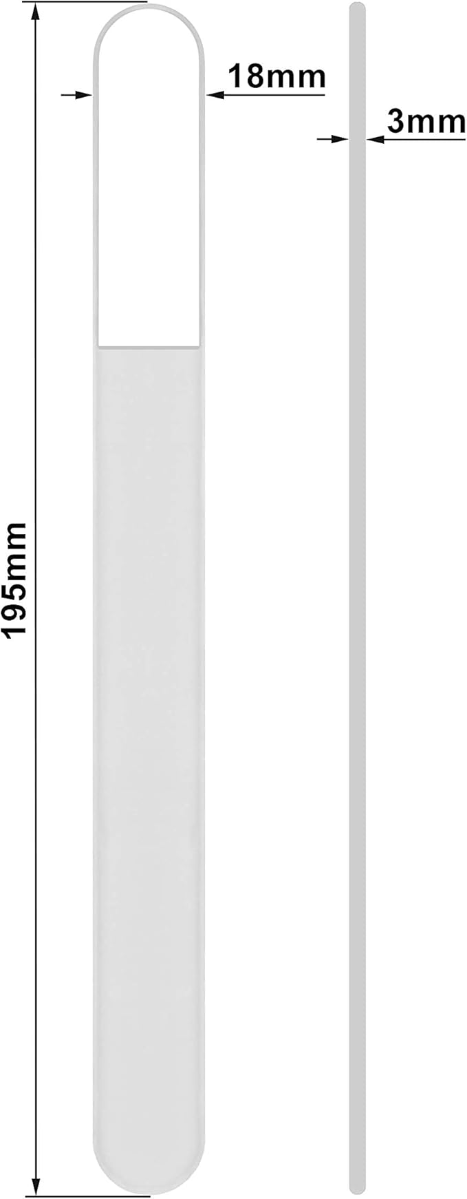Mont Bleu Large Professional Glass Nail File - Genuine Czech Tempered Glass - Handmade in Czech Republic - Best Crystal Nail File for Natural Nails