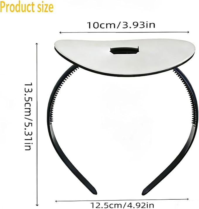2 Pack Graduation Cap Headband Insert, Firm Anti-Fall Hair Band Holder with Hook and Loop Sticker, Secure Grad Hat & Hairstyle for Graduates Students Women (Cap Not Included)