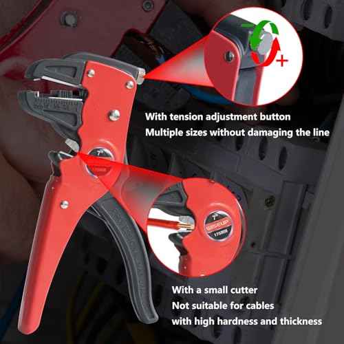 WISEUP Automatic Quick Strip Wire Stripper and Cutter,Eagle Nose Pliers (7-Inch) cable cutters£¬2 in 1 wire stripper cutter for Electrical Cables ¡¢Electronic and Automotive Repair Tool