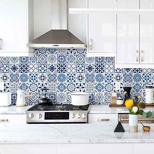 Timeet Blue Wallpaper Glossy Surface Thicken Waterproof Contact Paper Decorative Self Adhesive Film Peel and Stick Wallpaper Decorative Wall Paper for Countertop Shelf Drawers Liner 17.7"x78.7"
