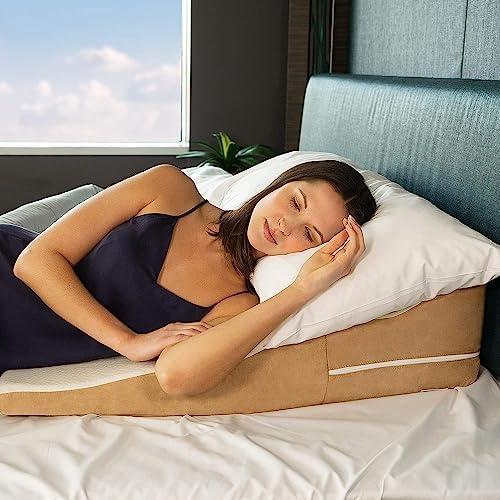 Avana Contoured Bed Wedge 30" Support Pillow with Gel-Infused Memory Foam and Cooling Tencel Cover