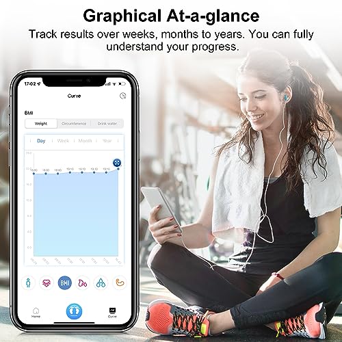 INSMART Smart Scale for Body Weight,Accurate Digital Weight Scale and Fat Percentage,Bluetooth Body Fat Scale with BMI Muscle Mass,16 Body Composition,Health Monitor Analyzer with APP Sync (Green)