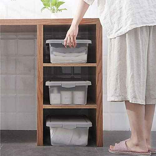 Cand 2 Pack Plastic Storage Bins with Lids, Latching Totes for Storage, 14 Qt Plastic Latching Box