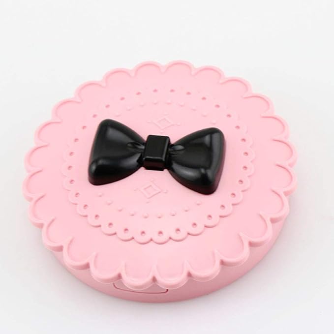 2 PCS Cosmetic Case with Mirror Eyelash Case Makeup Storage Box Travel Cosmetic Bag Pink Place Eyelashes