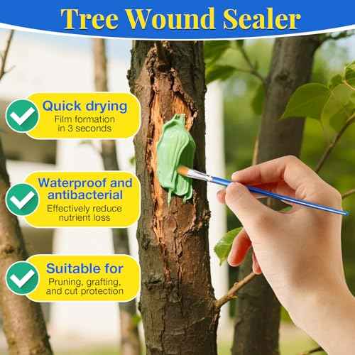 Tree Wound Pruning Sealer, Bonsai Wound Sealer Healing Paste, 100g Plant Cutting Dressing with Brush, Tree Grafting Supplies, Bonsai Cut Paste, Quick Recovery of Plants