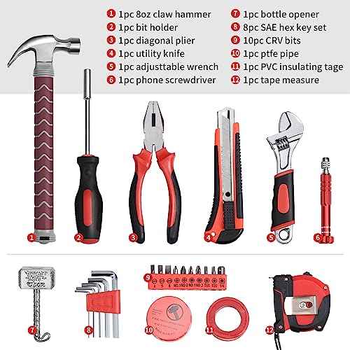 Mighty Thor Hammer Tool Box - Durable & Portable 29-in-1 Kit with Epic Mjolnir Design, Perfect Men's Gift for Travel, Home, and Garage Use