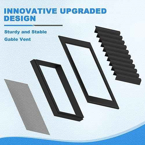 14" x 20" Aluminum Alloy Gable Vent - Never Rust, Heat Dissipation & Condensation Prevention, Ideal for Shed, Attic, Wall, Door & Shipping Container - Vent Opening: 12" x 18"