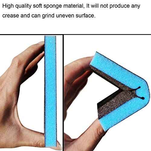 12 Pack 100 Grit Medium Grade Sanding Blocks, Washable and Reusable Sand Sponge for for Brush Pots, Polishing Wood and Metal