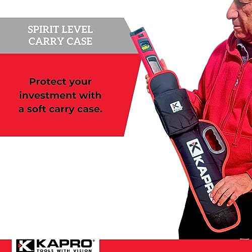 Kapro - CASE-48 Carrying Case - Storage Bag for Levels - Durable Nylon Carry Case - With Plastic Handle and Zippered Accessory Pouch - Fits 48 Inch Levels