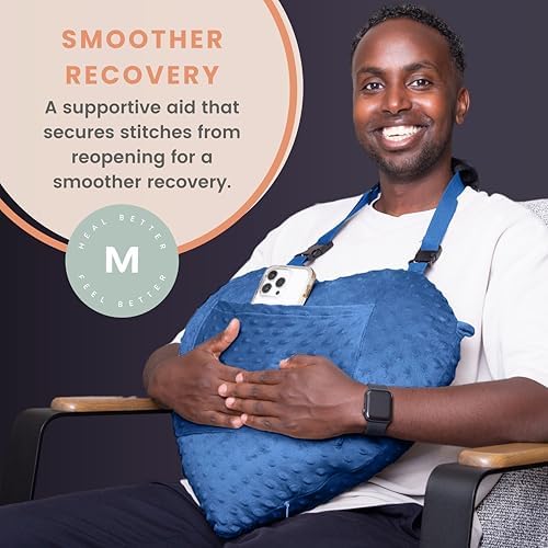 MOYOAMA Open Heart Surgery Pillow for Heart Surgery Recovery Gifts - After Bypass Surgery Must Haves, Gifts for Chest Surgery Recovery, Seatbelt Pillows for Post-Surgery, Shock Absorbing Chest Pillow