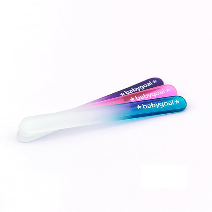 babygoal Newborn Baby Nail File 3 Pack with a Pouch, Genuine Czech Float Glass, Baby Gift for Newborns, Toddlers, Infant, Babies & Young Children by Babygoal 3NF01