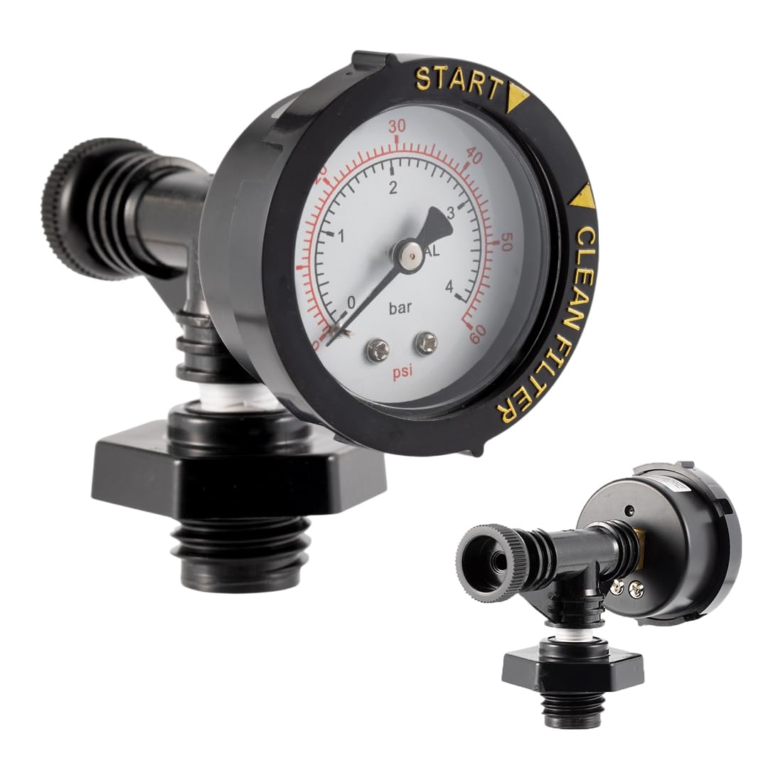 Replacement 24850-0105 Air Relief Valve & Pressure Gauge Assembly for Sta-Rite System 3 Pool & Spa Cartridge Filters - Durable Brass Valve & Dial Gauge for SM, SD, SS Series Models - 1 Year Warranty