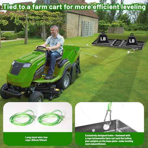 Lawn Leveling Rake 34"x9.5",Lawn Leveling Tool with 68" Long Adjustable Stainless Steel Handle for Leveling Soil,Grass,Sand or Dirt,Heavy Duty Lawn Leveler for Backyard,Garden,Golf Course,Farm,Pasture