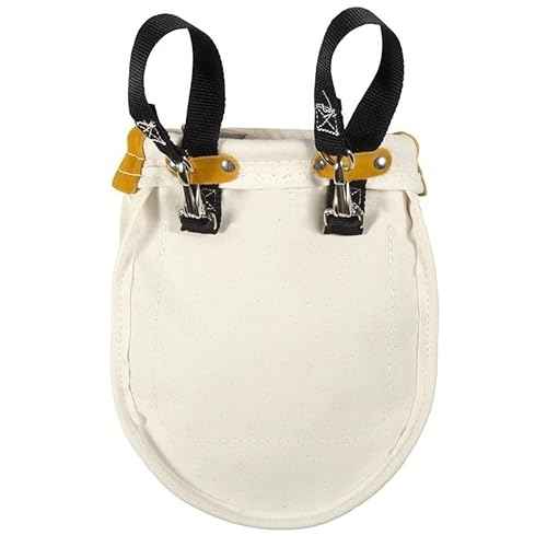 Klein Tools 5141P Heavy Tool Bag, No. 8 Canvas Utility Bag, Reinforced with Tough Tanned Leather, Loop Belt Connection