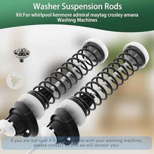 Upgraded MVWC400XW4 WTW5600XW0 MVWX700XW0 MVWC360AW0 Washer Suspension Rods, Fit for Kenmore Whirlpool Maytag Washer MVWX500XW0 MVWX700XL2 3LWTW5550YW2 MVWX700XL1 MVWC400XW0 WTW5550XW0 WTW5500XW3