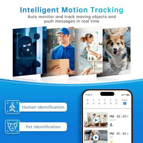 Indoor Security Camera, 5G&2.4G WiFi Security Cameras Indoor for Home Security, Pan/Tilt Baby Monitor/Dog/Pet Camera with Phone App Motion Sensor & Night Vision. TF/CloudStorage (2Pack)