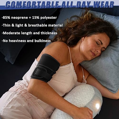 beister Compression Upper Arm Brace (Single), Biceps Tendonitis Support Brace for Men & Women with 4 Pressure Straps, Triceps Compression Sleeve & Wrap for Muscle Strains, Tendovaginitis, Pain Relief
