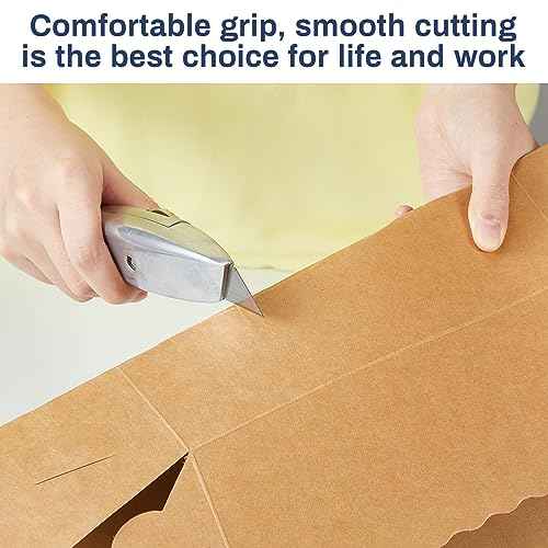 WILLBOND 4 Sets Navajas Para Roofing Heavy Duty Shark Vinyl Knife with 12 Pcs Utility Knife Blades Replacement Roofing Tools Carpet Blade Cutter for Indoor Outdoor