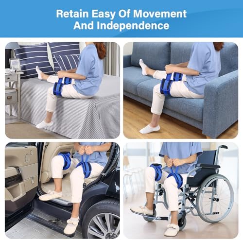 Leg Lifter Strap Set of 2 for Limited Mobility,Thigh Lifter Strap with Padded Grip and Loop for Knee Hip Surgery Recovery,Mobility Aids Tool for Disabled Get in and Out of Bed,Car,Wheelchair