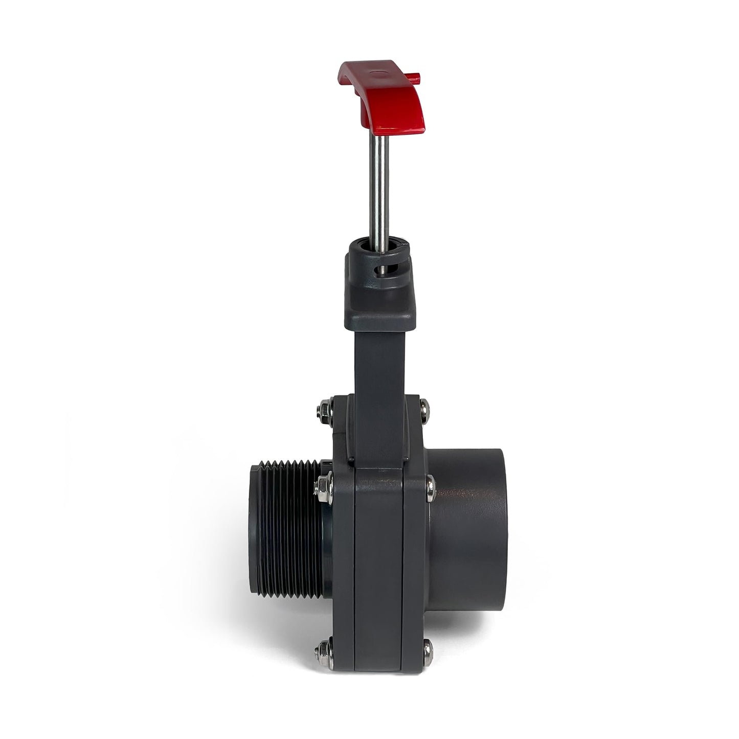 FibroPool Above Ground Pool Gate Valve - 1 1/2 inch - Dual Threaded Shut Off Slice Adapter for Swimming Pools