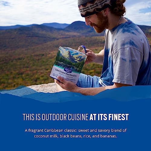 Backpacker's Pantry Cuban Coconut Rice & Black Beans, 2 Servings Per Pouch (6 Count), Freeze Dried Food, 14 Grams of Protein, Vegan, Gluten Free