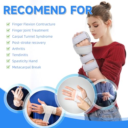 Fanwer Resting Hand Splint - Hand Brace for Stroke Patients, for Straightening Fingers-for Carpel Tunnel, Stroke Recovery, Arthritis, Tendinitis