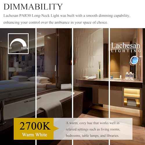Par30 Halogen Flood Light Bulbs120V 75W, Halogen Long Neck Bulb, 2700K Warm White Dimmable High Brightness, Great for Accent Lighting, Tracking, Recessed Bulb
