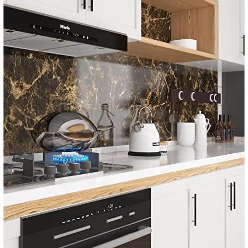 AbaBoorty Brown Marble Contact Paper Kitchen Countertop Contact Paper for Dinner Table Marble Paper Peel and Stick Wallpaper Removable Self Adhesive Wallpaper for Vanity Counter Top Desk 15.8"x78.8"