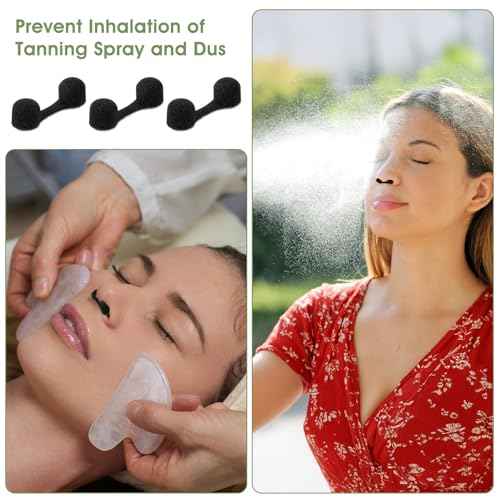 100PCS Sponge Nose Filters, Disposable Nose Plugs Bulk Sponge Nostril Filters for Dust, Spray Tanning, Welding (Black)