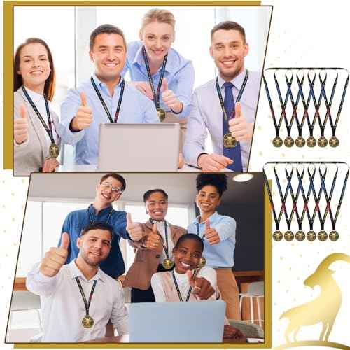 Award Medals 2'' Awards Trophy with Neck Ribbon Winner Prizes Bulk Gifts for Team Tournaments Prize Participation Competitions Achievement Party Favors