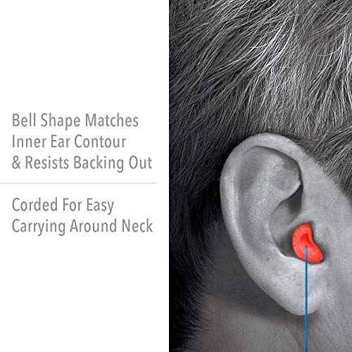 Honeywell Howard Leight by Maximum Corded Disposable Foam Earplugs, 100 Pairs, Orange