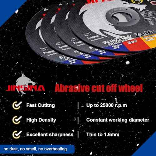 Cut Off Wheels 12 PCS, 3 Inch Metal and Stainless Steel Cutting Wheel, Fast Cutting Disc for Angle Grinder (3 x 1/16 x 3/8inch) 10+2pcs