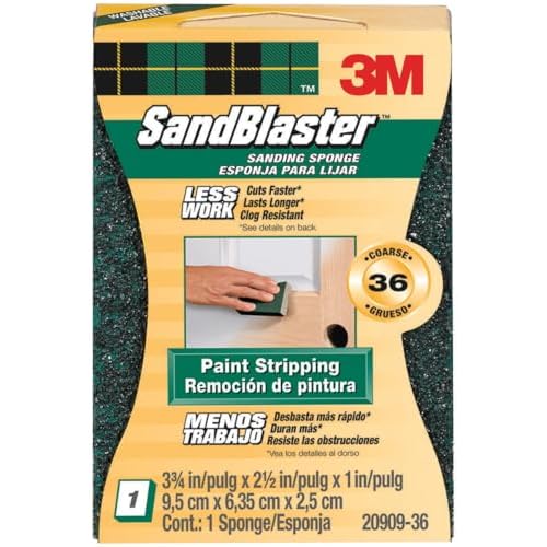 3M SandBlaster Paint Stripping Sanding Sponges, 36/Coarse Grit,