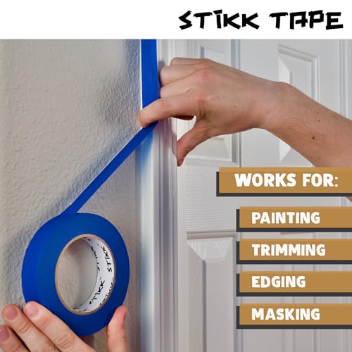 STIKK Painters Tape - 1pk Brown Painter Tape - 2 inch x 60 Yards - Paint Tape for Painting, Edges, Trim, Ceilings - Masking Tape for DIY Paint Projects - Residue-Free Painting Tape