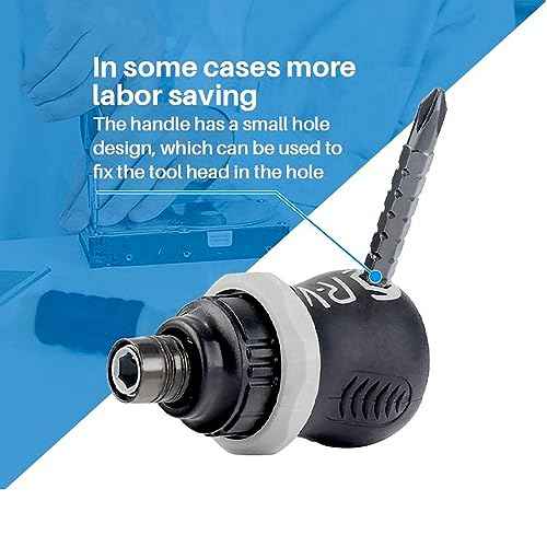 Buspoll Ratcheting Stubby Screwdriver - Adjustable Length, Reversible Dual End, Magnetic Tip - Compact, Portable, Pocket Size.