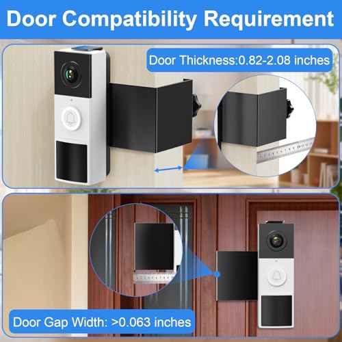 Anti-Theft Video Doorbell Mount Compatible with Tapo, Doorbell Camera Mount, No Drill Adjustable Mounting Bracket Holder Accessories for Apartment Rentals, Enhanced Protection Doorbell Mount Bracket