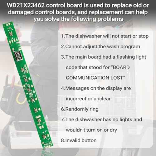 Upgraded WD21X31902 WD21X23462 Dishwasher User Interface Control Board, WD21X31902C Control Board Compatible with GE Dishwasher, Replace Parts WD21X26179 WD21X32000
