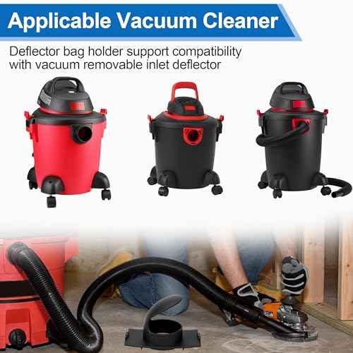 7413197 Vacuum Inlet Deflector Asembly for Shop-Vac Wet/Dry Vacuums, Vacuum Dust Bags Holder Dirt Deflector Replacement Part (Black)