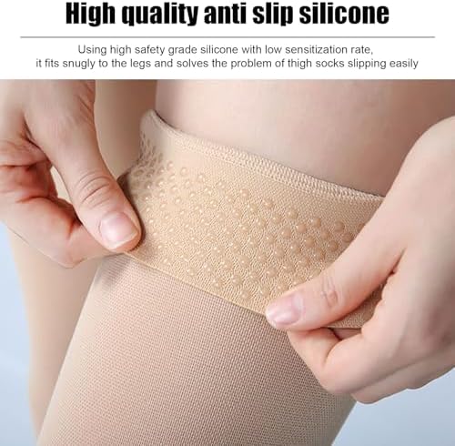 20-30 mmHg Thigh High Compression Socks for Women and Men,Toeless Compression Stockings,Leg Compression Sleeve,Varicose Veins Treatment,Over the Knee Compression Socks for Travel Flight Pregnant.