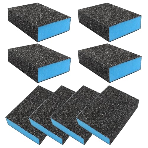 36 Grit Sanding Blocks, 8 Pcs Coarse Sandpaper Sponge Washable and Reusable Sanding Sponges for Wood, Metal, Drywall, Sheetrock
