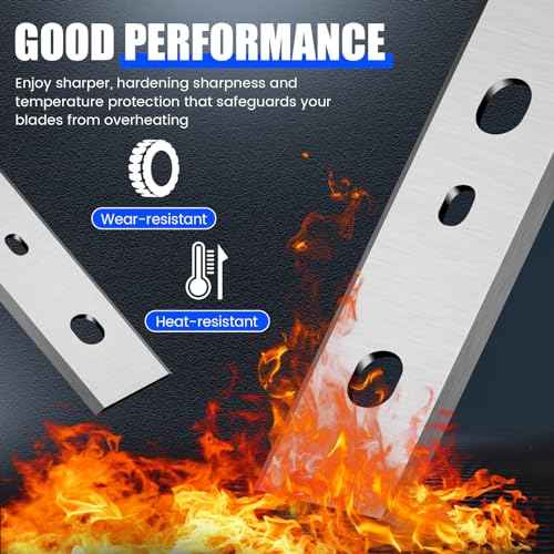 9 Pack 13-Inch Planer Blades Replacement Heat Treated Compatible with DeWalt DW735 DW735X Planer Heat Treated Replacement Compatible with DW7352 Planer Knives