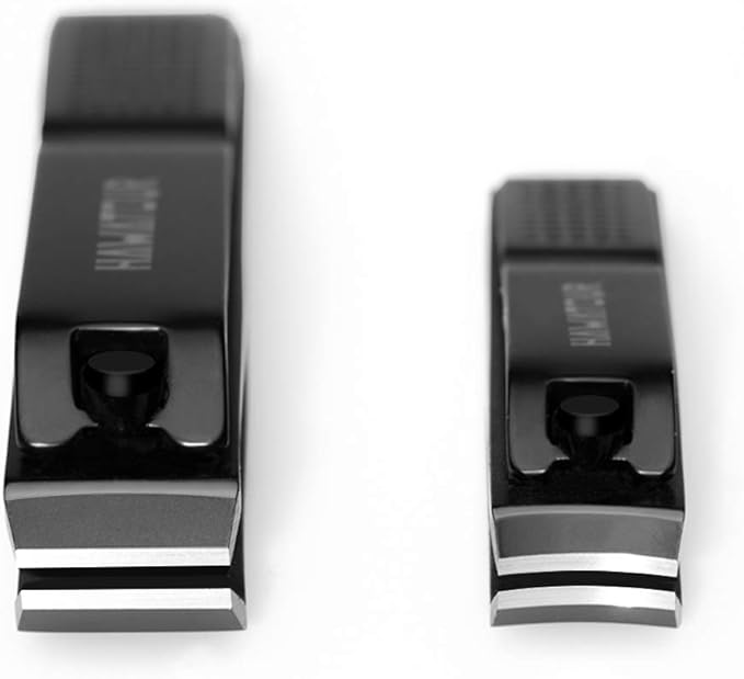 HAWATOUR Nail Clippers Set, Ultra Sharp Sturdy Fingernail and Toenail Clipper Cutters with Visibly Tin Case, Black