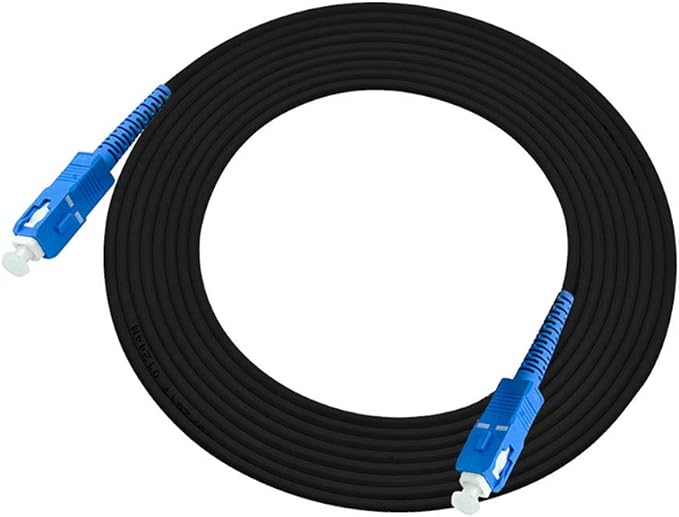 Jeirdus 200M SC Outdoor Armored Simplex 9/125 SM Fiber Optic Cable Jumper - Optical Patch Cord, Singlemode, 200Meters, 656ft SC-SC